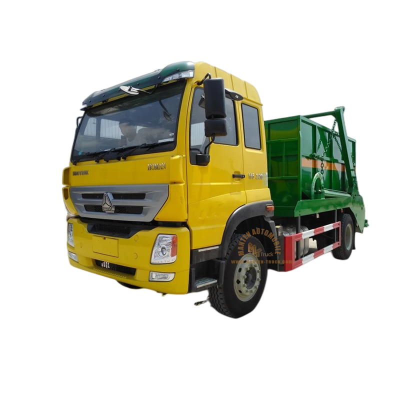 HOWO 4x2 10m³ Skip Loader Garbage Truck