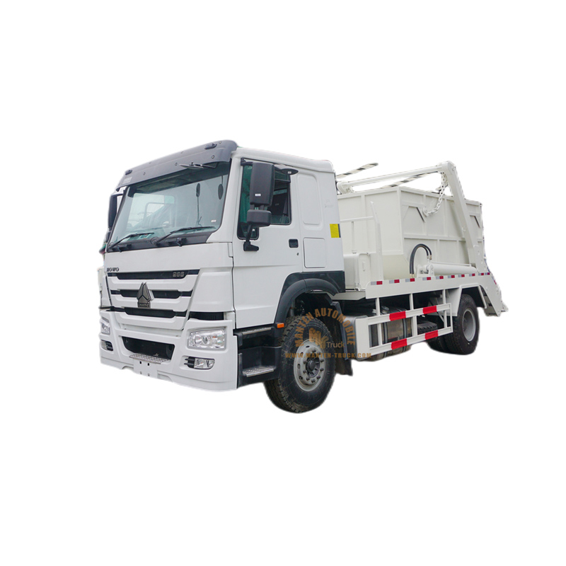 howo 4x2 12m3 skip loader garbage truck