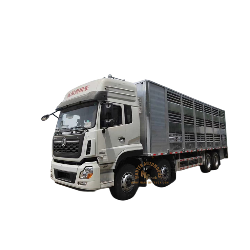 Dongfeng 8x4 25tons Aluminum Alloy Livestock Transport Truck