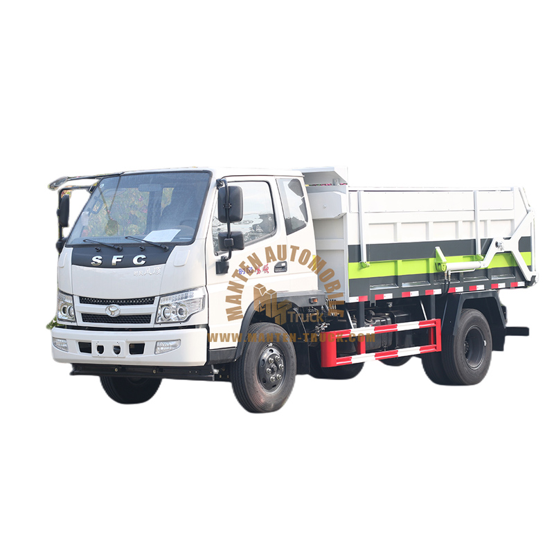 sfc 5cbm fully enclosed docking garbage truck