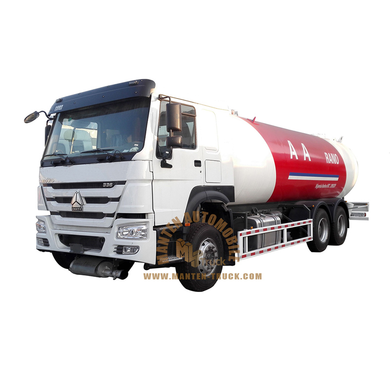 sinotruk howo 6x4 12ton lpg bobtail with dispenser