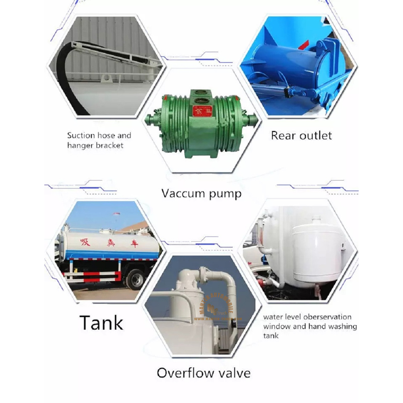 Main Parts Of Fecal Tank Truck