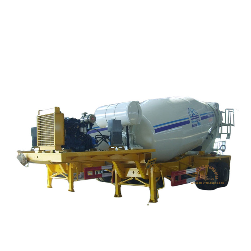 2-axles Concrete Mixer Trailer