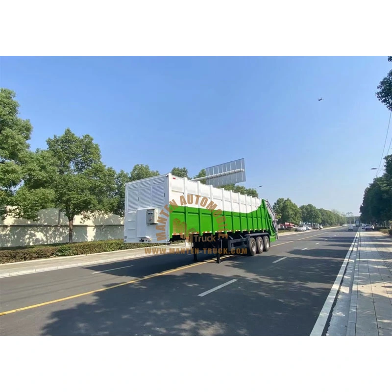 3 axles 40Ton Compression Garbage Container Trailer