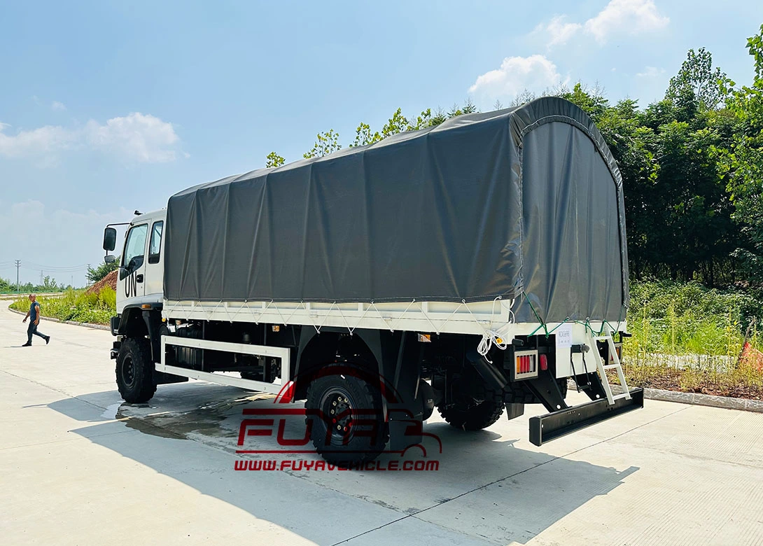 4 4 300hp isuzu troop carrier truck left rear