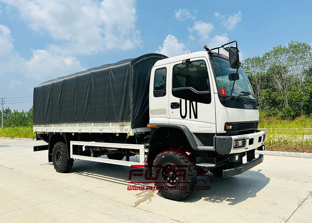 4 4 300hp isuzu troop carrier truck right front