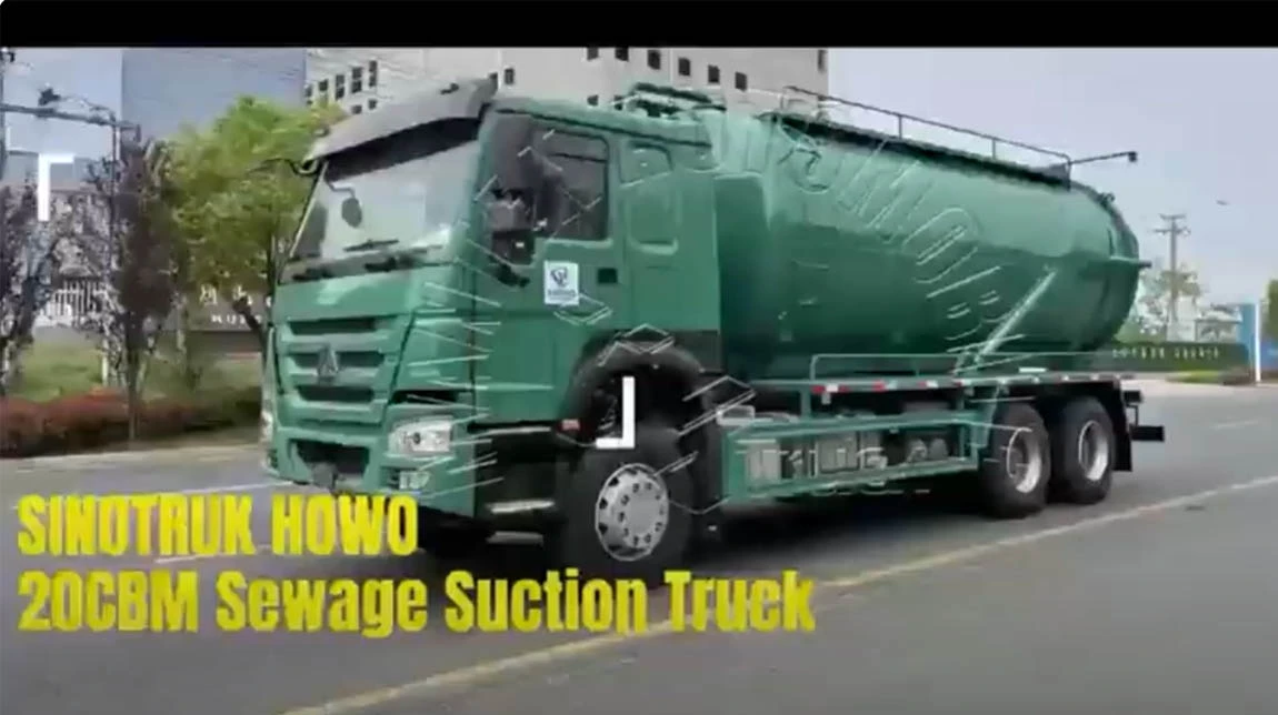 SINOTRUK HOWO 6x4 12000 Liters 15CBM 20CBM 20000 Litres Sewage Vacuum Tank Suction Truck Sewer Sucti