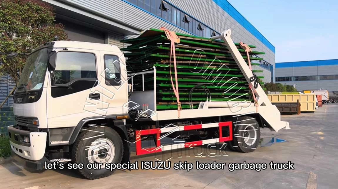 Isuzu skip loader garbage truck